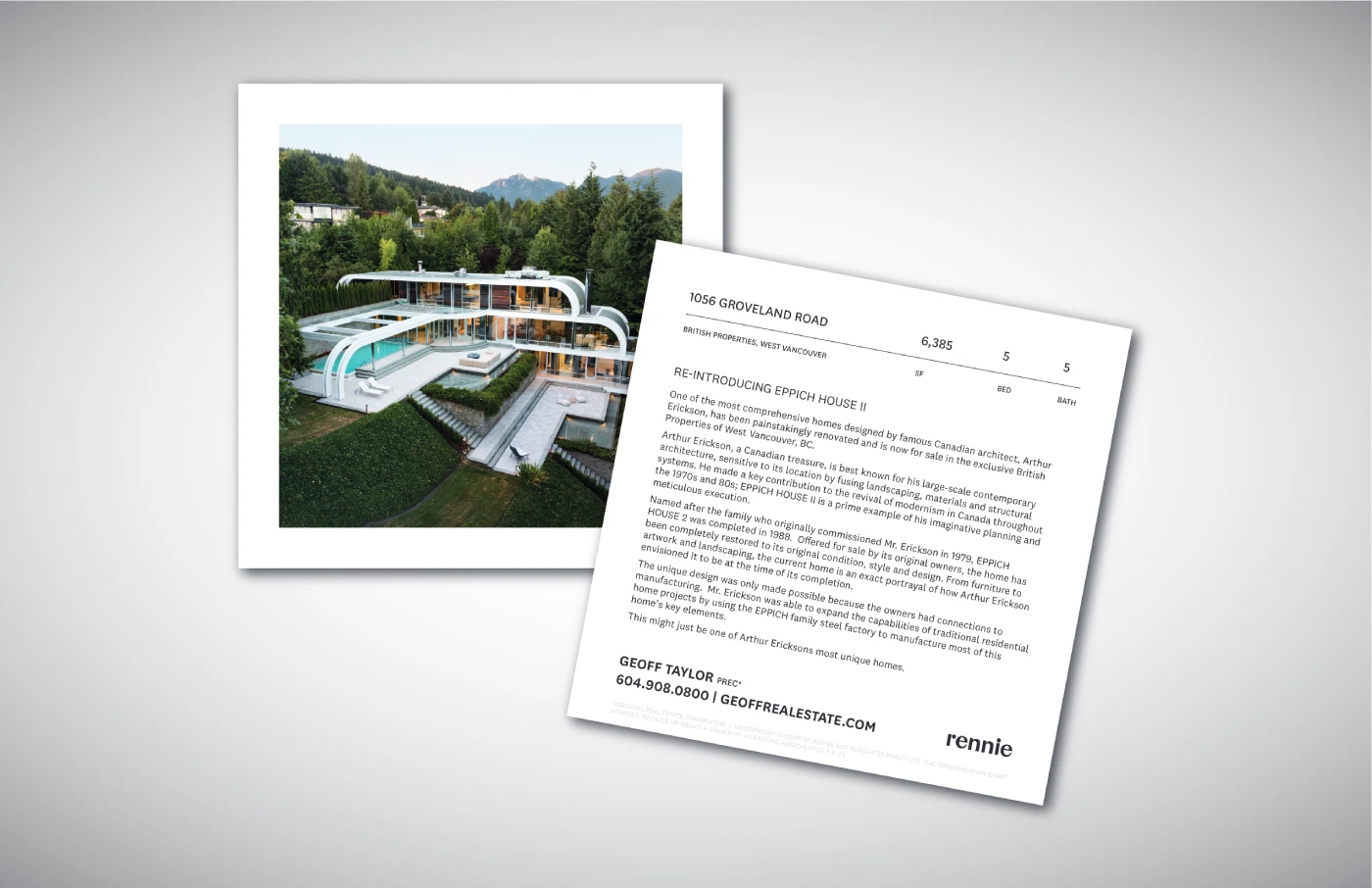 Promotional postcard for Eppich House II