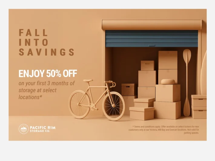 Fall Into Savings campaign by Pacific Rim Storage