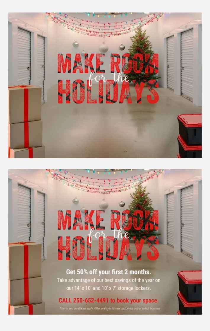 Make Room for the Holidays campaign by Pacific Rim Storage