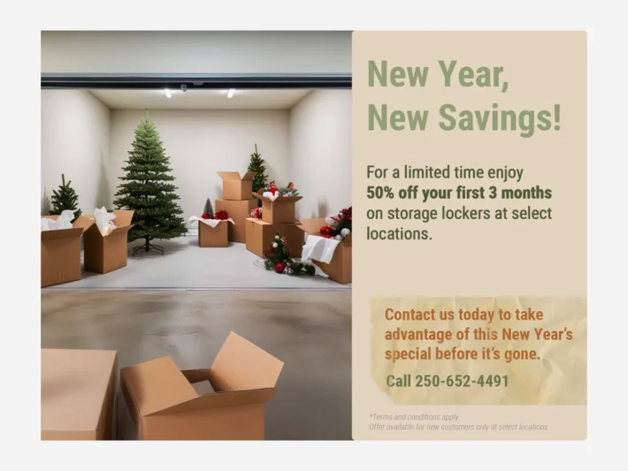 New Year, New Savings campaign by Pacific Rim Storage