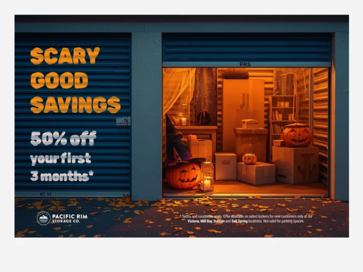 Scary Good Savings campaign by Pacific Rim Storage