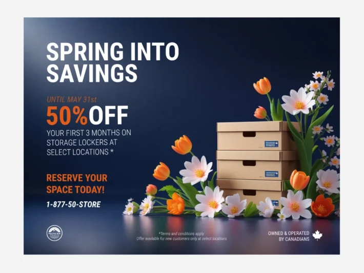 Spring Into Savings campaign by Pacific Rim Storage