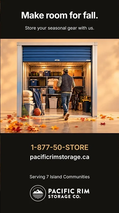 Make Room for Fall video ad for Pacific Rim Storage, vertical version for YouTube Shorts